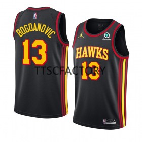 Atlanta Hawks Bogdan Bogdanovic 13 Jordan 2022-23 Statement Edition Musta Miesten Pelipaidat Swingman
